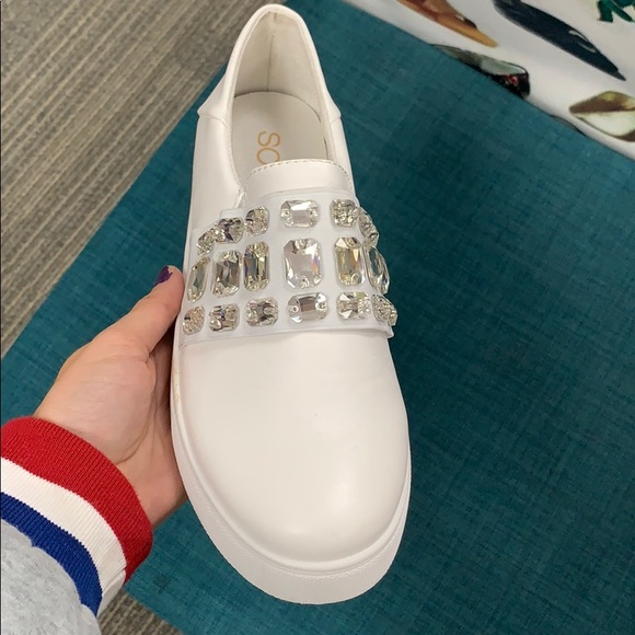 White jewel slip on sneaker - Picture 4 of 8